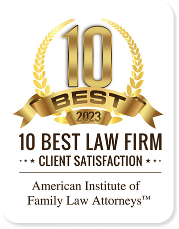 10 Best Law Firm Client Satisfaction Award from the Amercian Institute of Family Law Attorneys